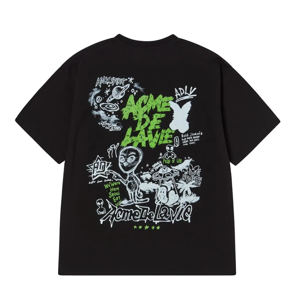 [ADLV] Alien Universe Short Sleeve T-Shirt Black